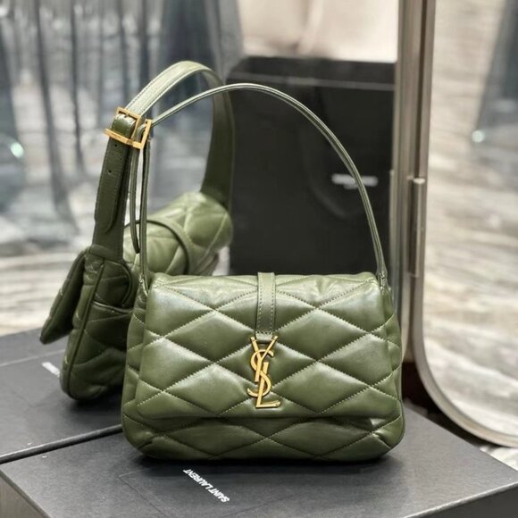 SAINT LAURENT YSL Handbag Crossbody Shoulder Bag Green - Picture 1 of 9